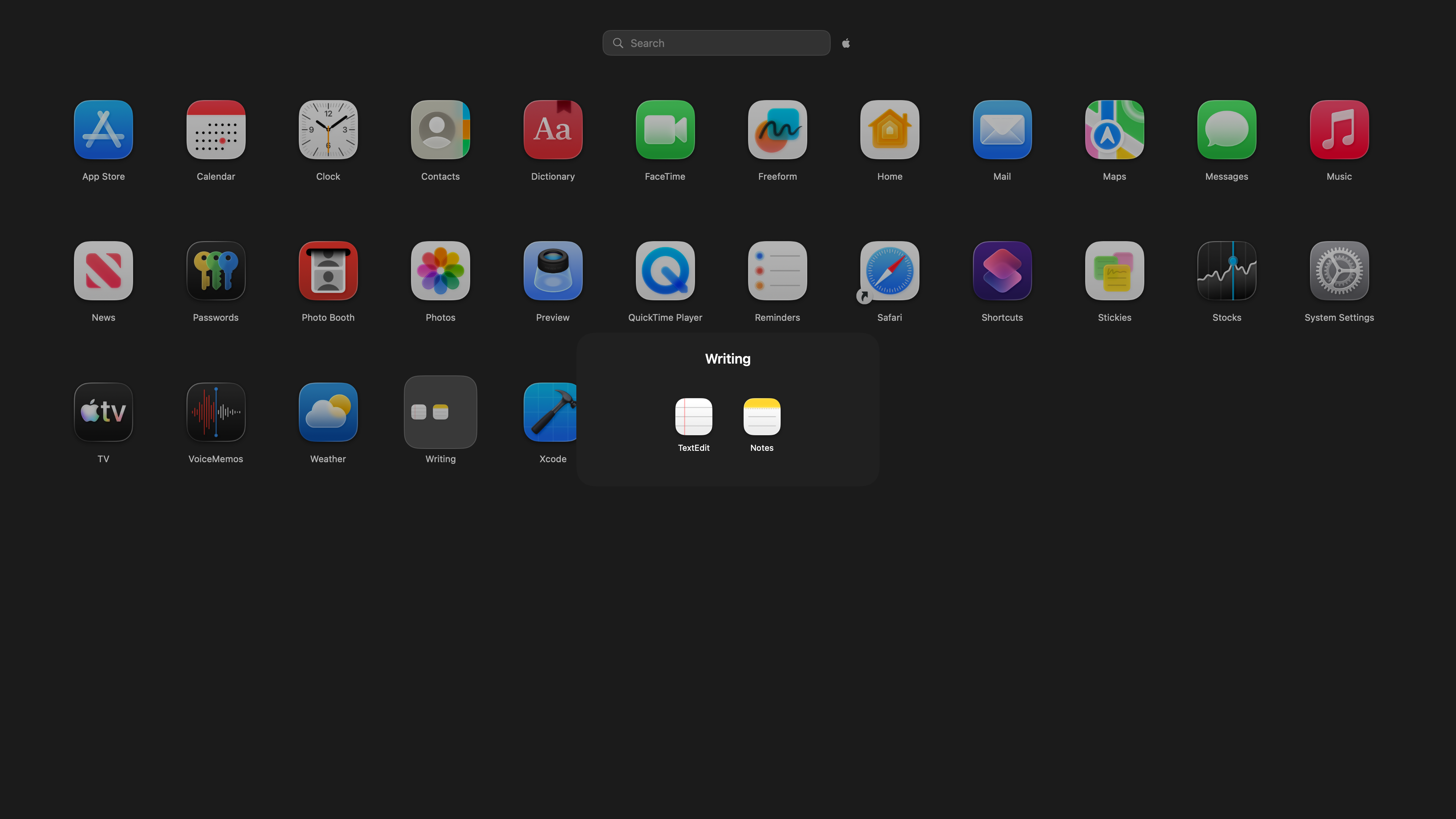 Retro Launch folder view